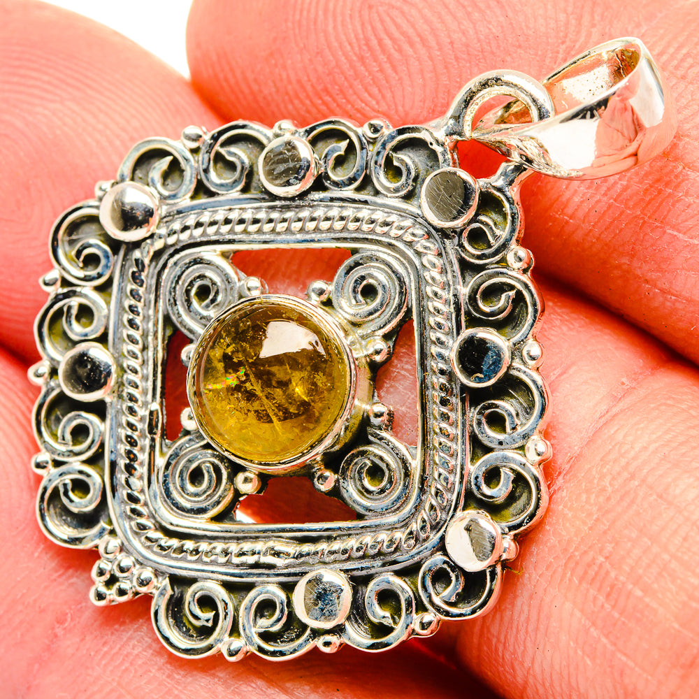 Rutilated Quartz Pendants handcrafted by Anasilvercos - PD30280