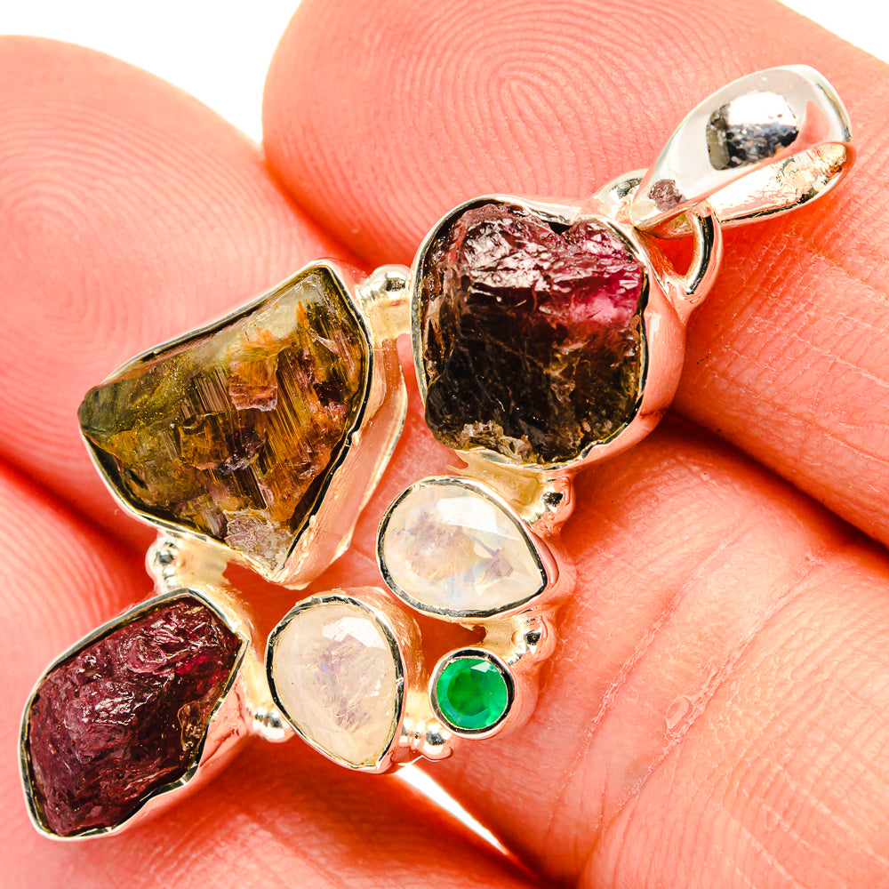 Pink Tourmaline Pendants handcrafted by Anasilvercos - PD30308