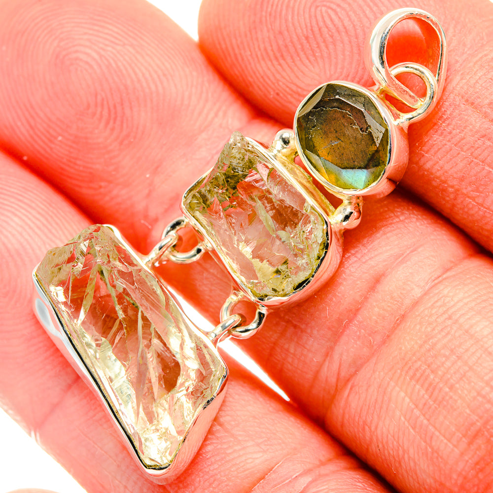 Green Amethyst Pendants handcrafted by Anasilvercos - PD30311