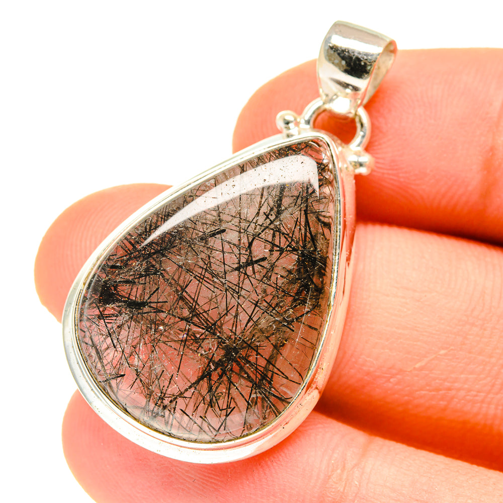 Tourmalinated Quartz Pendants handcrafted by Anasilvercos - PD3032