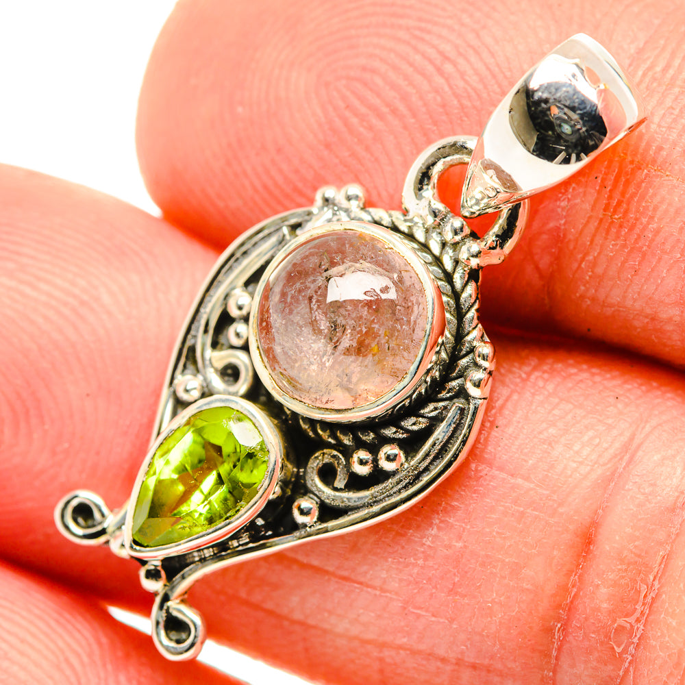 Rainbow Moonstone Pendants handcrafted by Anasilvercos - PD30341