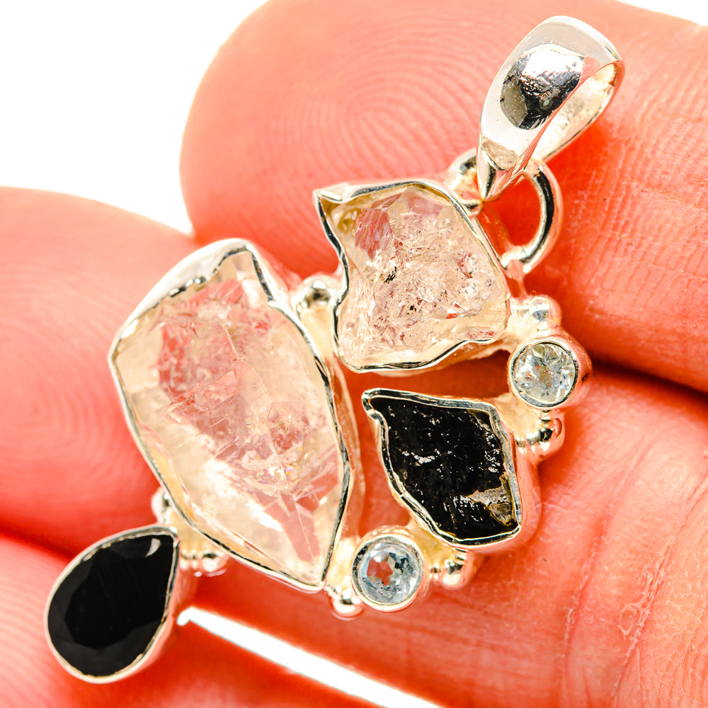 Rainbow Moonstone Pendants handcrafted by Anasilvercos - PD30348