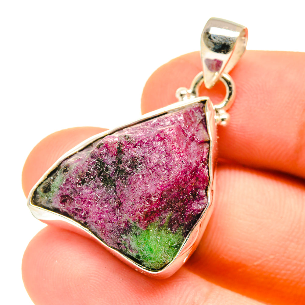 Ruby Zoisite Pendants handcrafted by Anasilvercos - PD3034