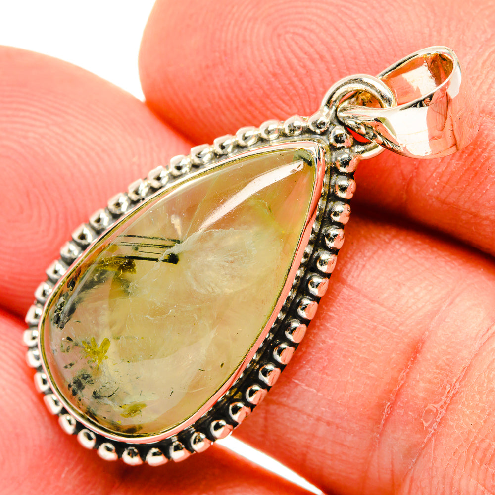 Prehnite Pendants handcrafted by Anasilvercos - PD30352