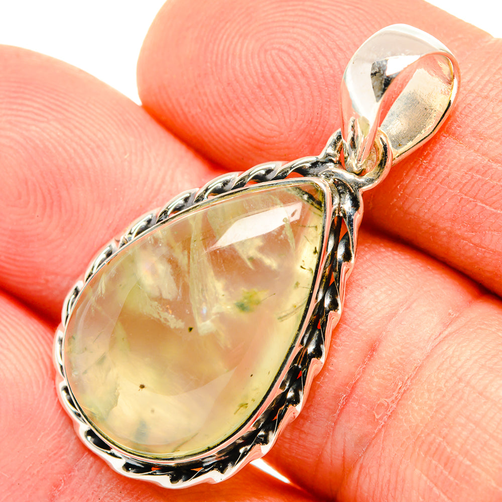 Prehnite Pendants handcrafted by Anasilvercos - PD30353