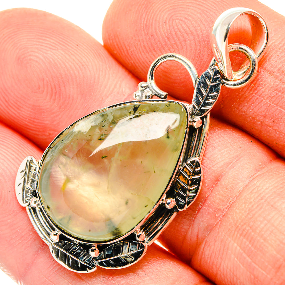 Prehnite Pendants handcrafted by Anasilvercos - PD30366