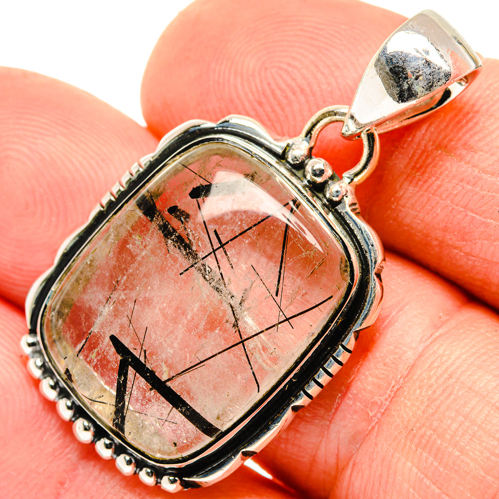 Tourmalinated Quartz Pendants handcrafted by Anasilvercos - PD30372