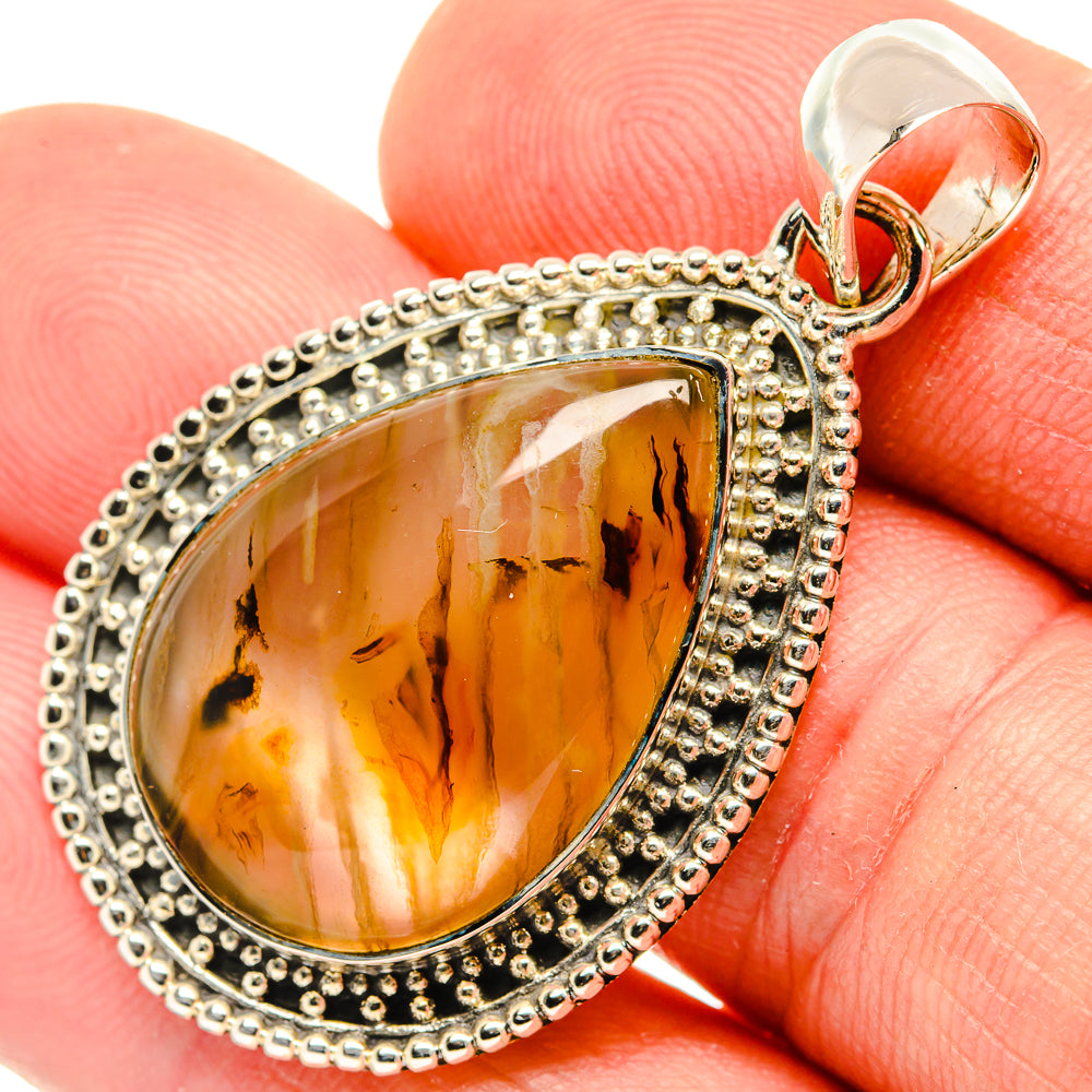 Montana Agate Pendants handcrafted by Anasilvercos - PD30378