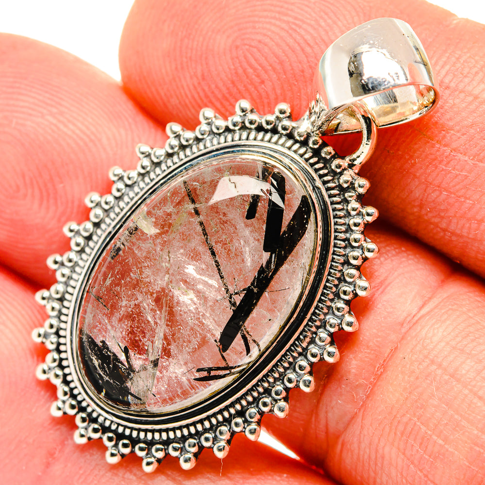 Tourmalinated Quartz Pendants handcrafted by Anasilvercos - PD30379
