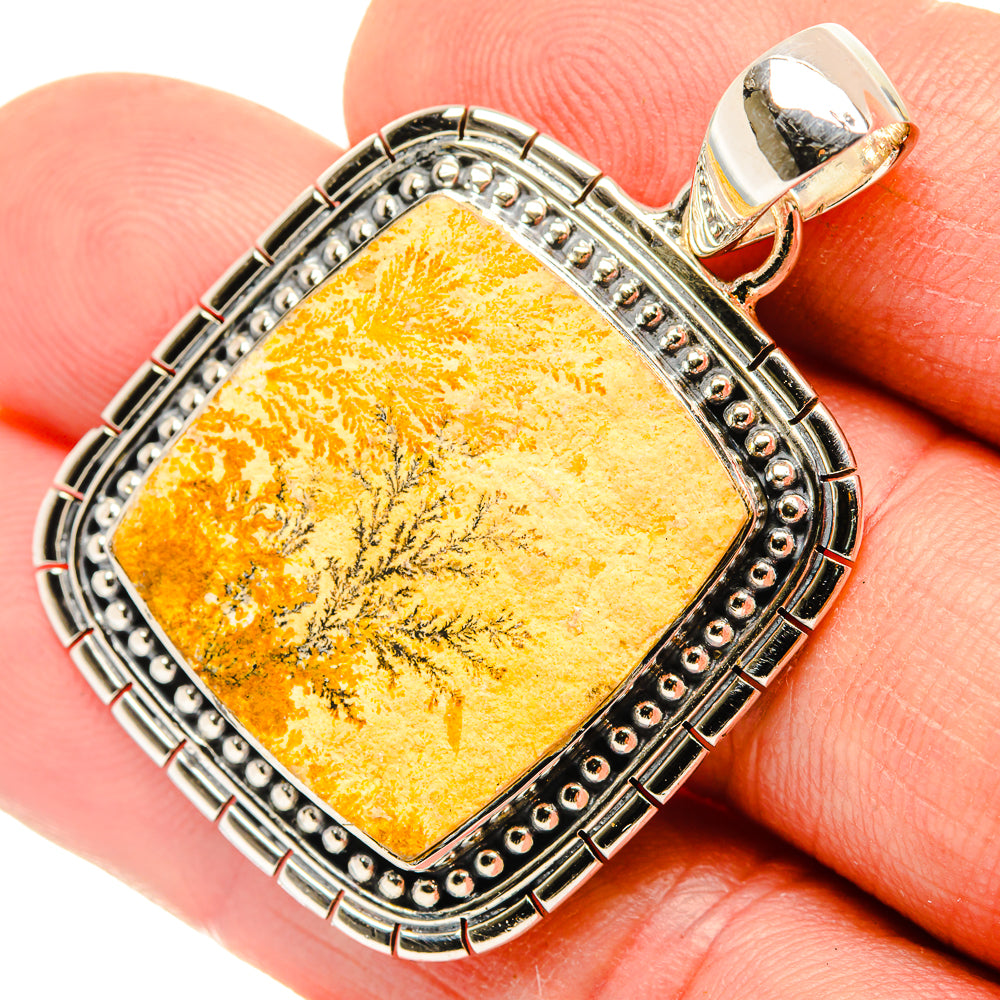 Germany Psilomelane Dendrite Pendants handcrafted by Anasilvercos - PD30392