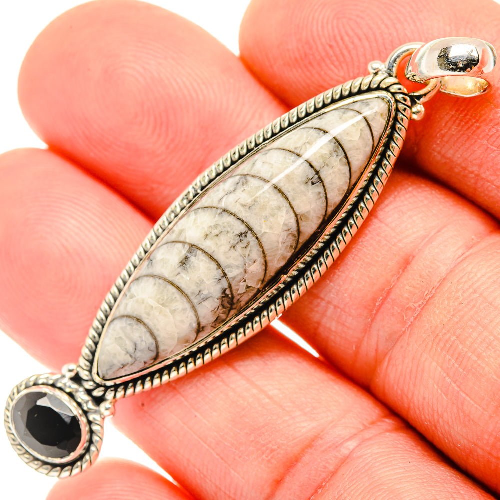 Orthoceras Fossil Pendants handcrafted by Anasilvercos - PD30394