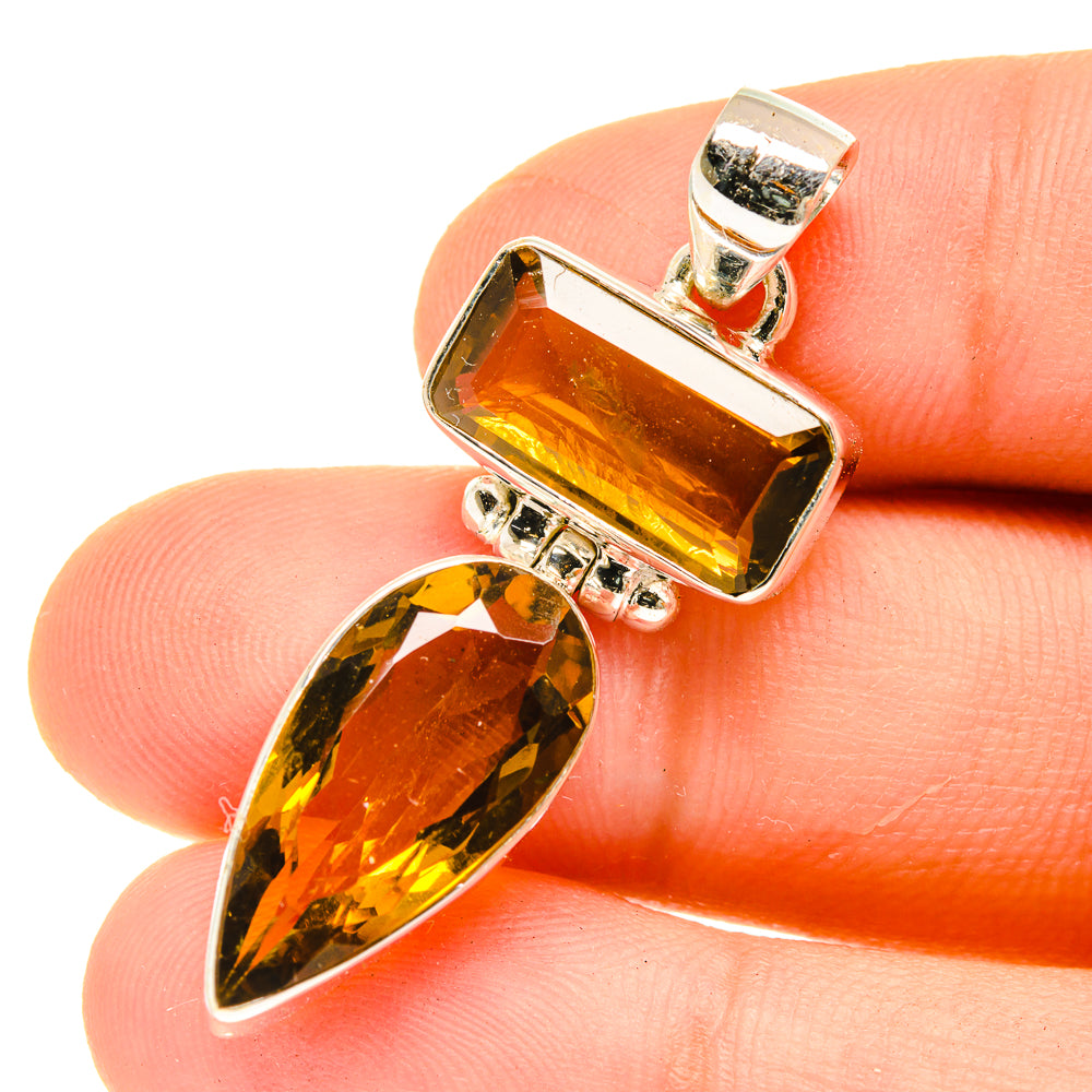 Mandarin Citrine Pendants handcrafted by Anasilvercos - PD3040