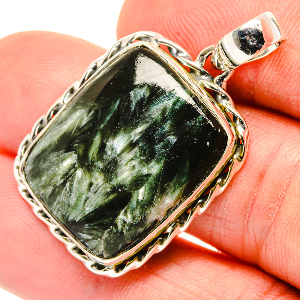 Seraphinite Pendants handcrafted by Anasilvercos - PD30409