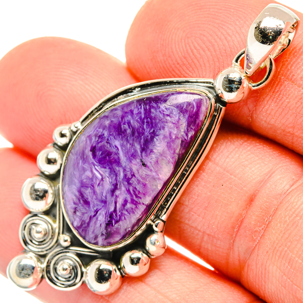 Charoite Pendants handcrafted by Anasilvercos - PD30413