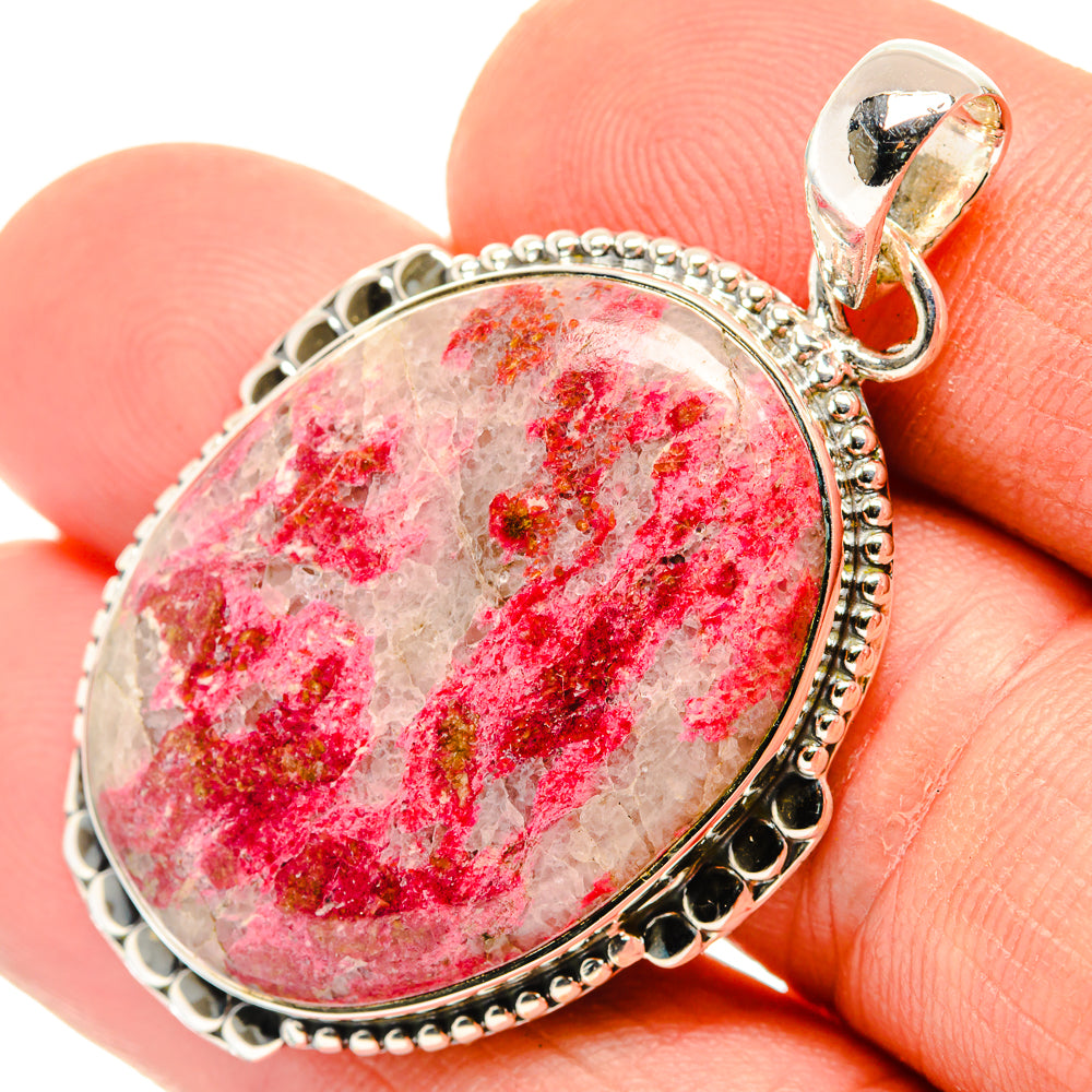 Thulite Pendants handcrafted by Anasilvercos - PD30414