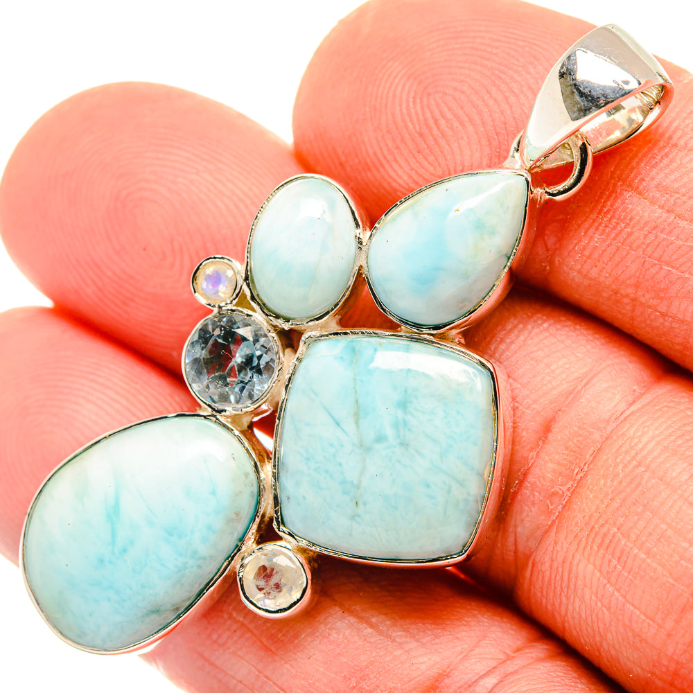 Larimar Pendants handcrafted by Anasilvercos - PD30416