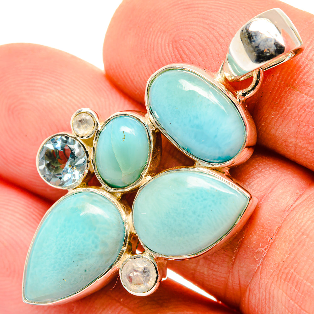Larimar Pendants handcrafted by Anasilvercos - PD30417