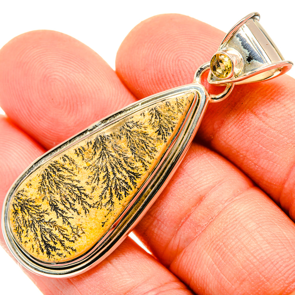 Germany Psilomelane Dendrite Pendants handcrafted by Anasilvercos - PD30418