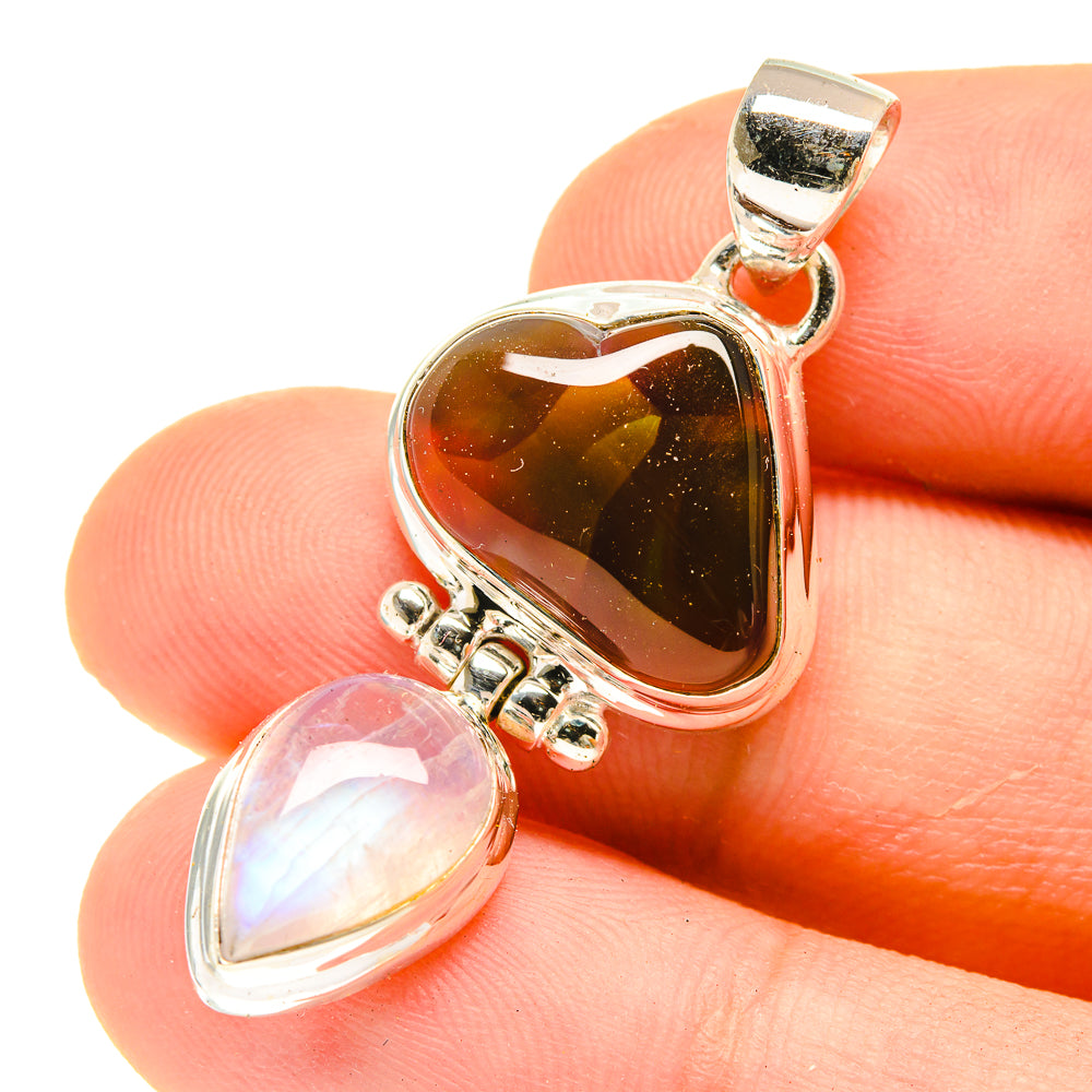 Mexican Fire Agate Pendants handcrafted by Anasilvercos - PD3042
