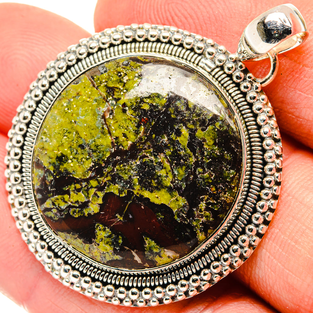 Dragon's Blood Stone Pendants handcrafted by Anasilvercos - PD30420