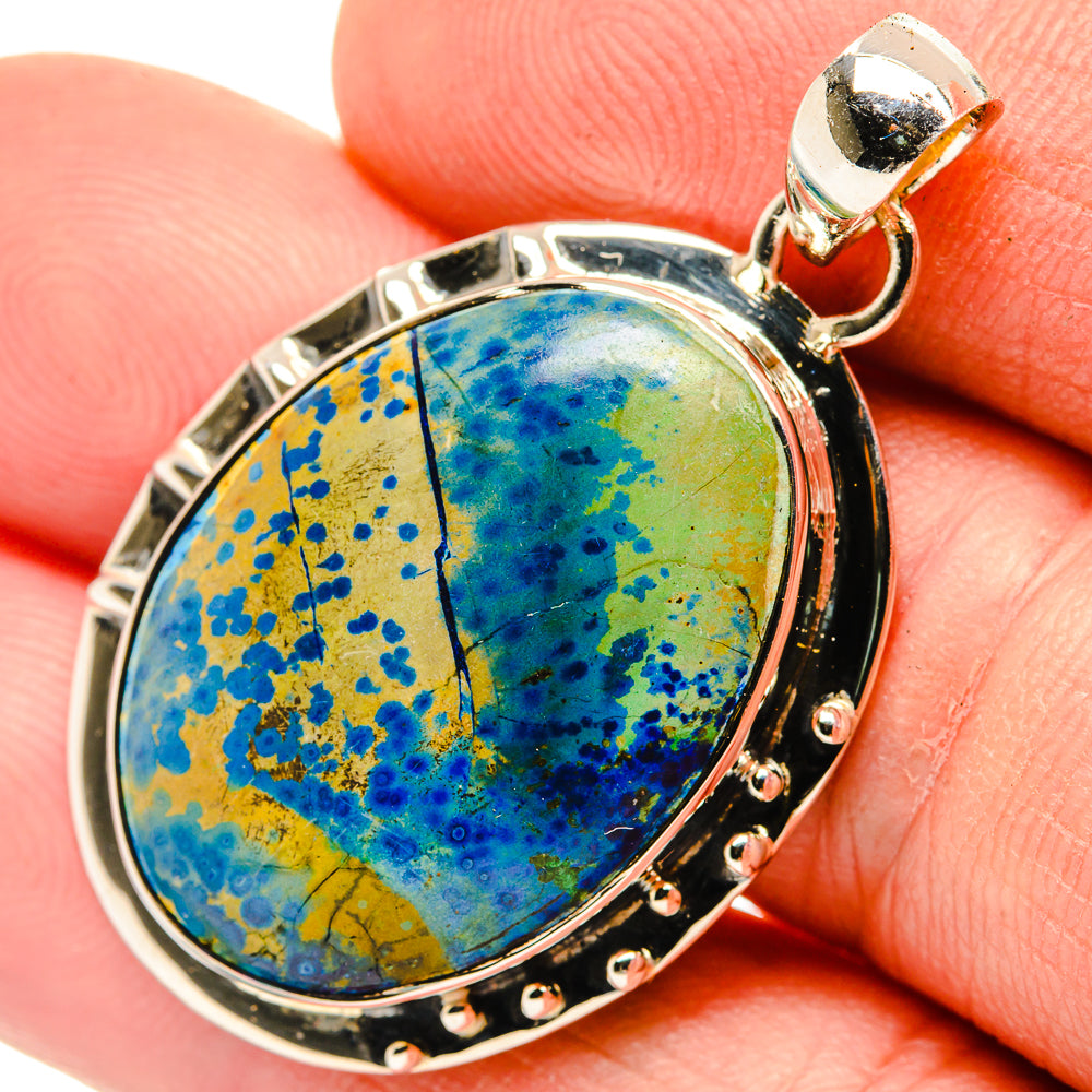 Azurite Pendants handcrafted by Anasilvercos - PD30421