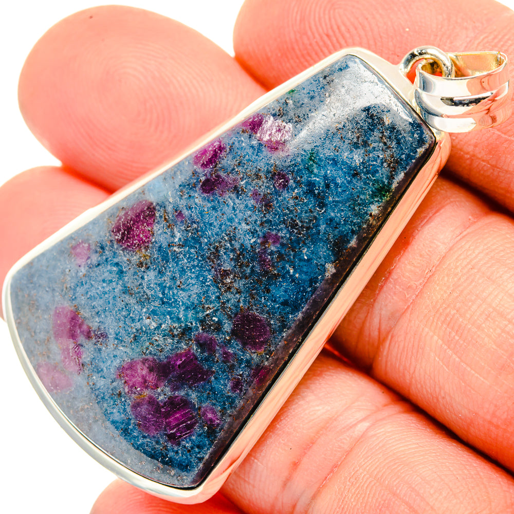 Ruby Fuchsite Pendants handcrafted by Anasilvercos - PD30434