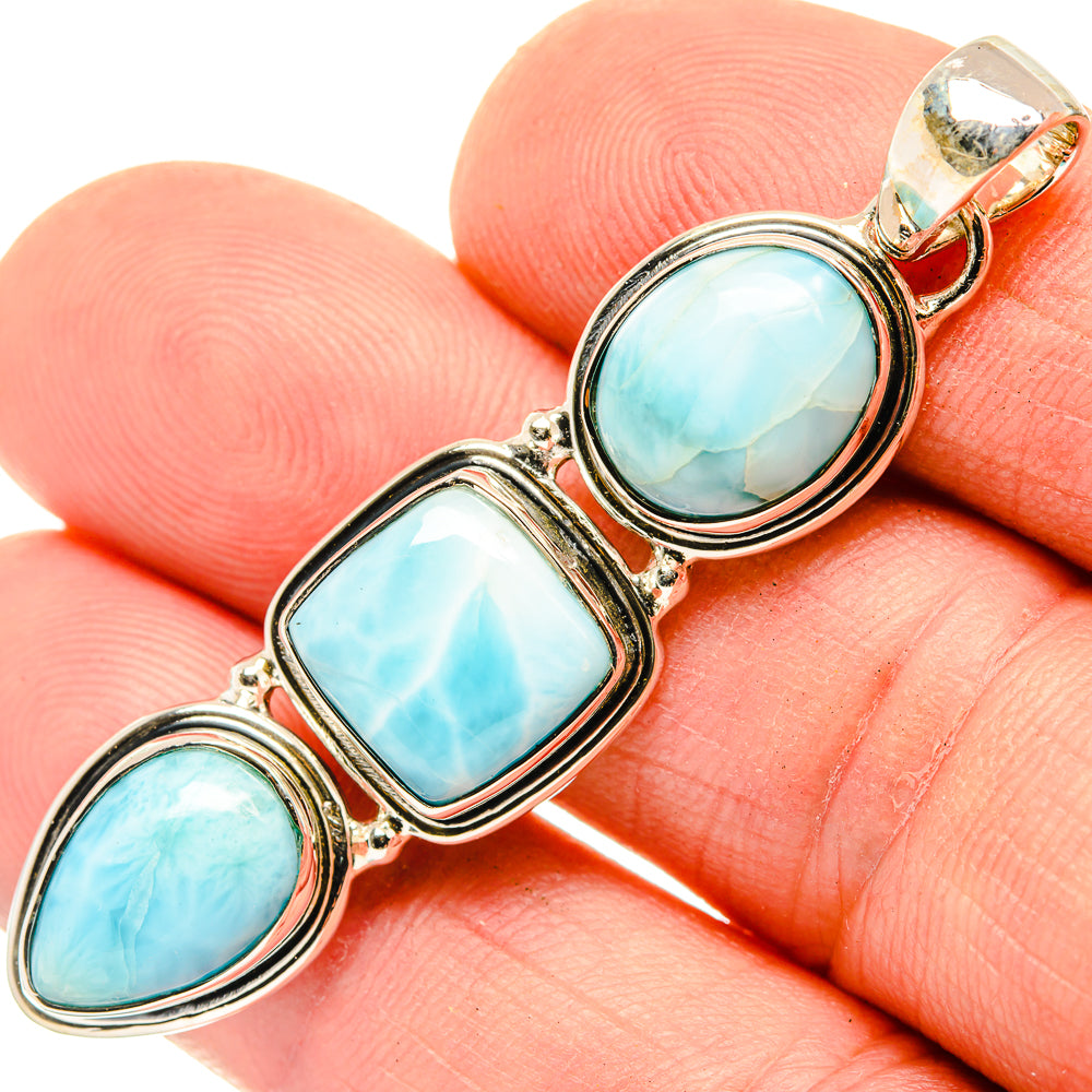 Larimar Pendants handcrafted by Anasilvercos - PD30437
