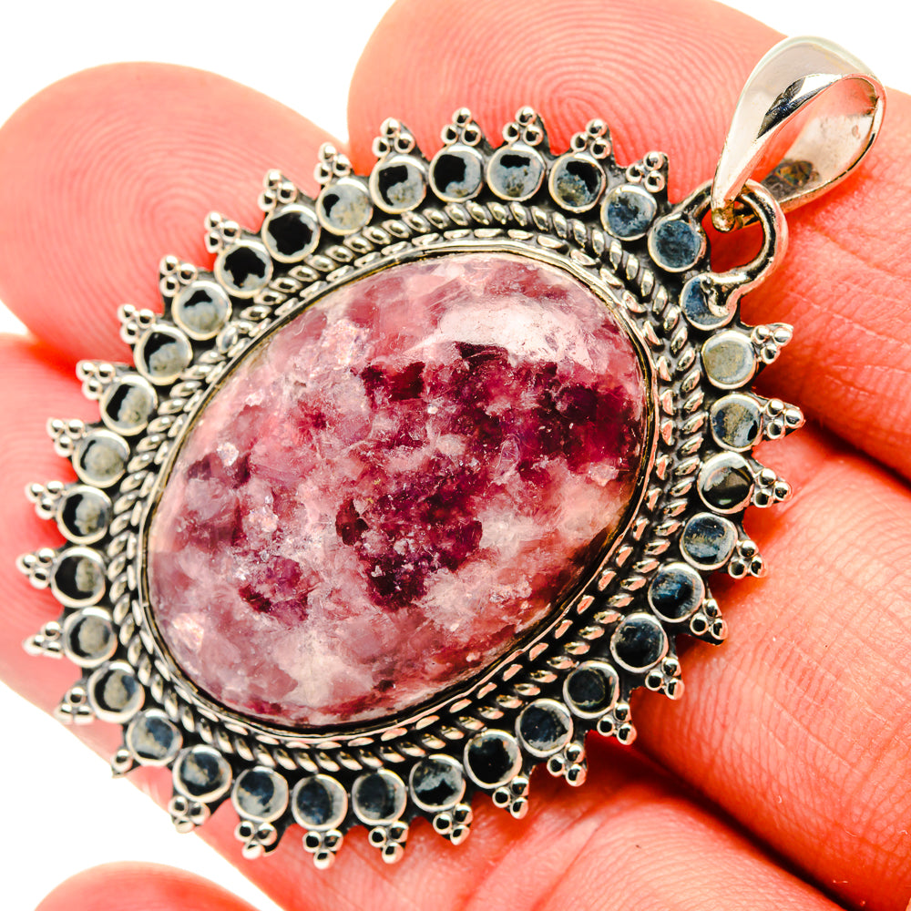 Lepidolite Pendants handcrafted by Anasilvercos - PD30443