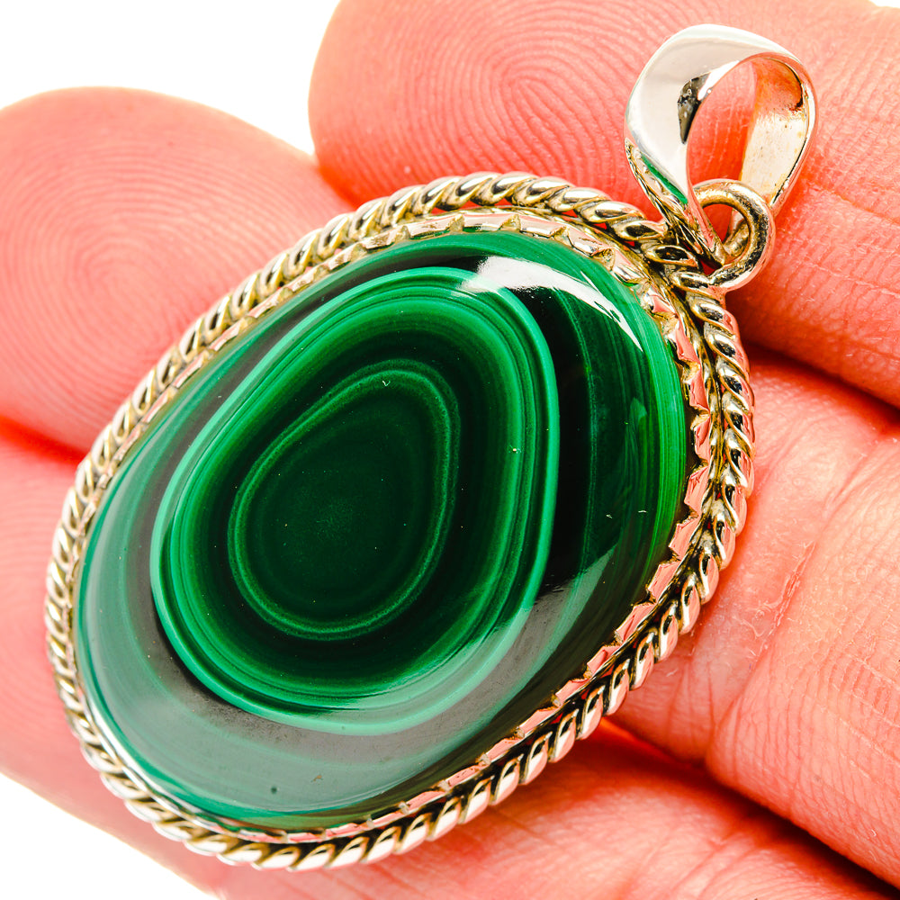 Malachite Pendants handcrafted by Anasilvercos - PD30450