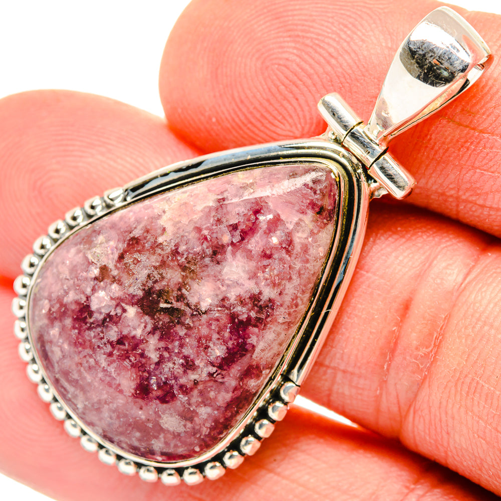 Lepidolite Pendants handcrafted by Anasilvercos - PD30453
