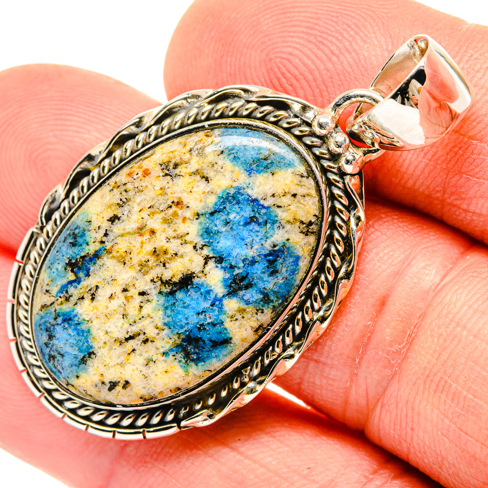 K2 Blue Azurite Pendants handcrafted by Anasilvercos - PD30459