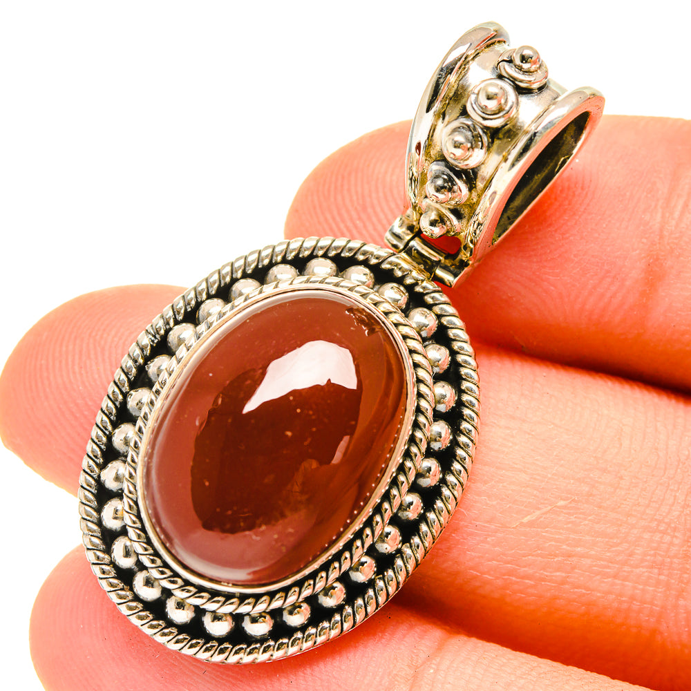 Red Onyx Pendants handcrafted by Anasilvercos - PD3046