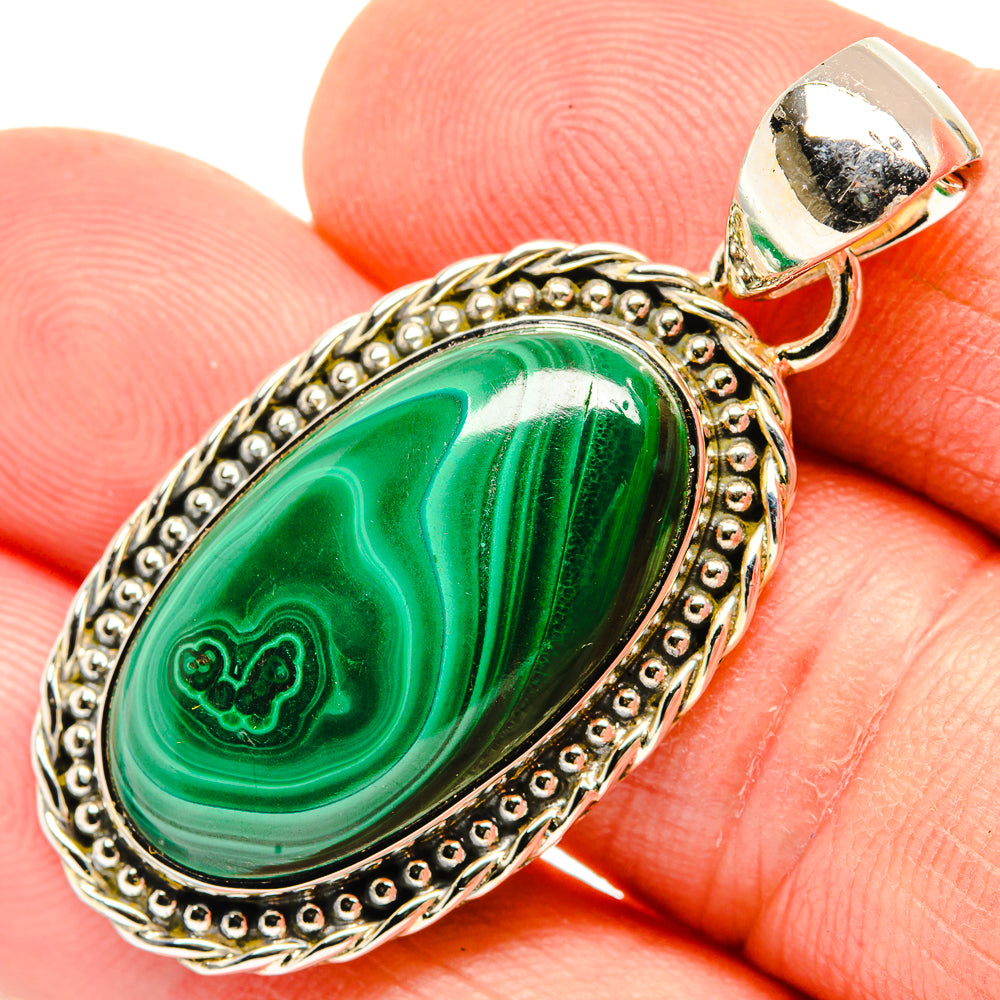 Malachite Pendants handcrafted by Anasilvercos - PD30468