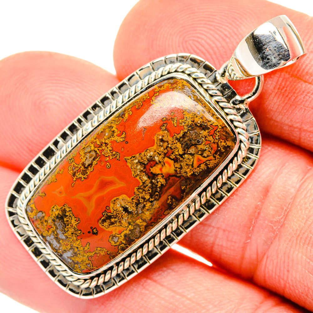 Moroccan Agate Pendants handcrafted by Anasilvercos - PD30473