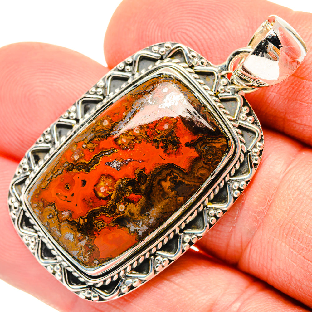Moroccan Agate Pendants handcrafted by Anasilvercos - PD30475