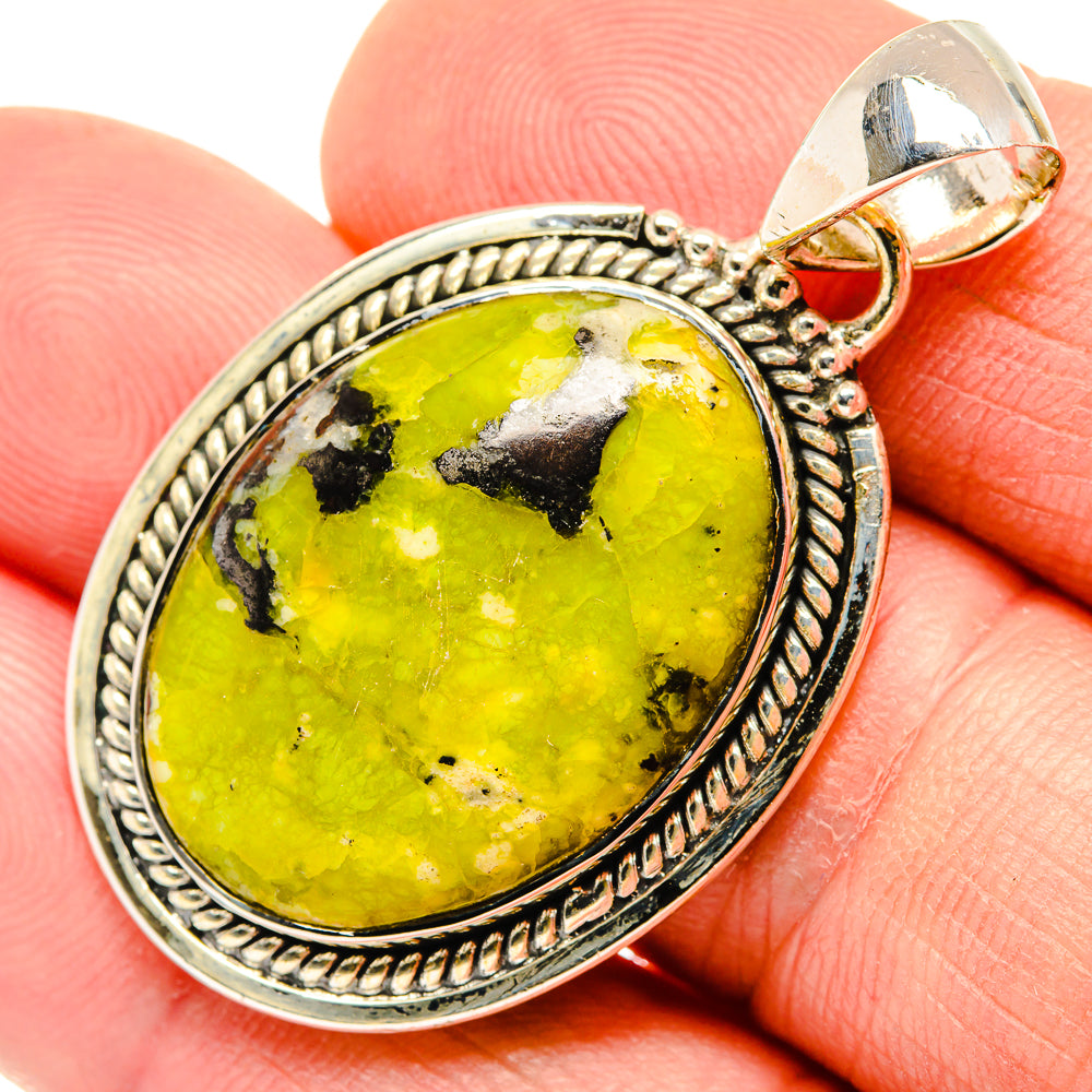 Lizardite Pendants handcrafted by Anasilvercos - PD30476