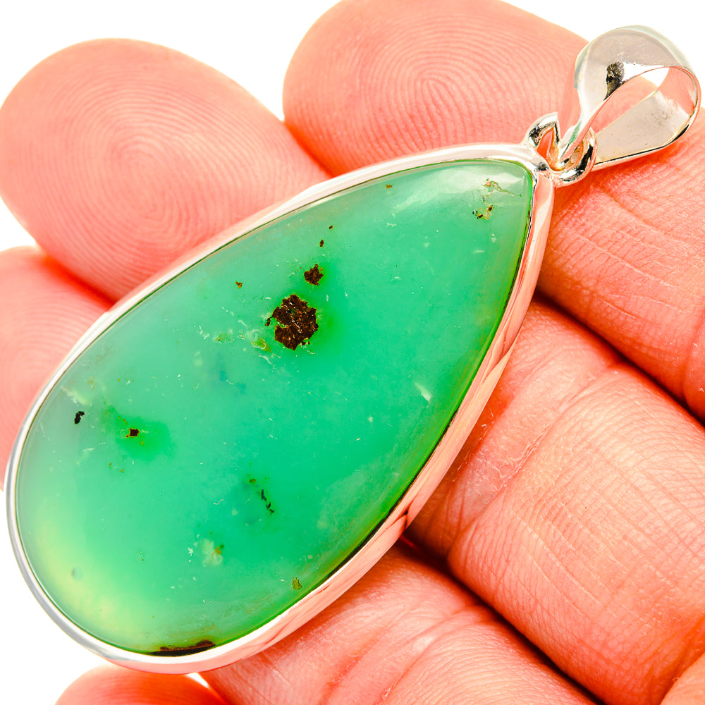 Chrysoprase Pendants handcrafted by Anasilvercos - PD30487