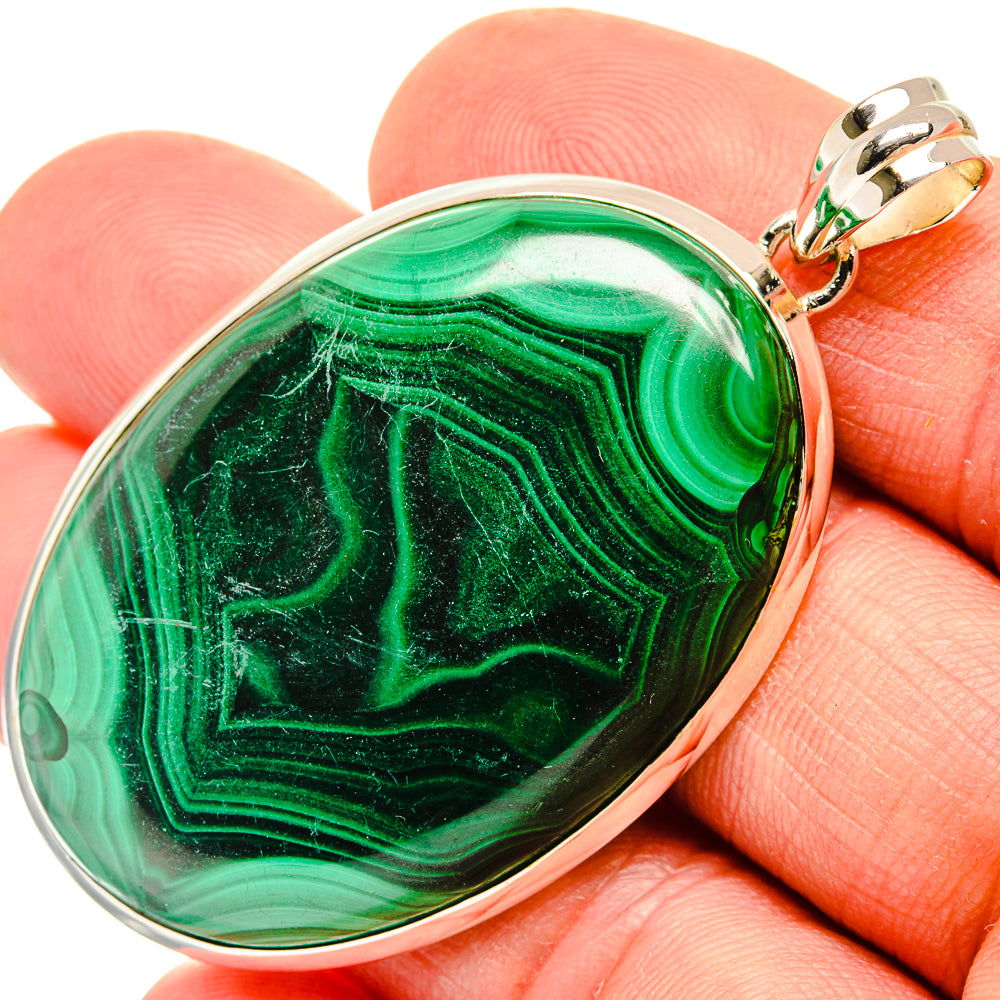 Malachite Pendants handcrafted by Anasilvercos - PD30491