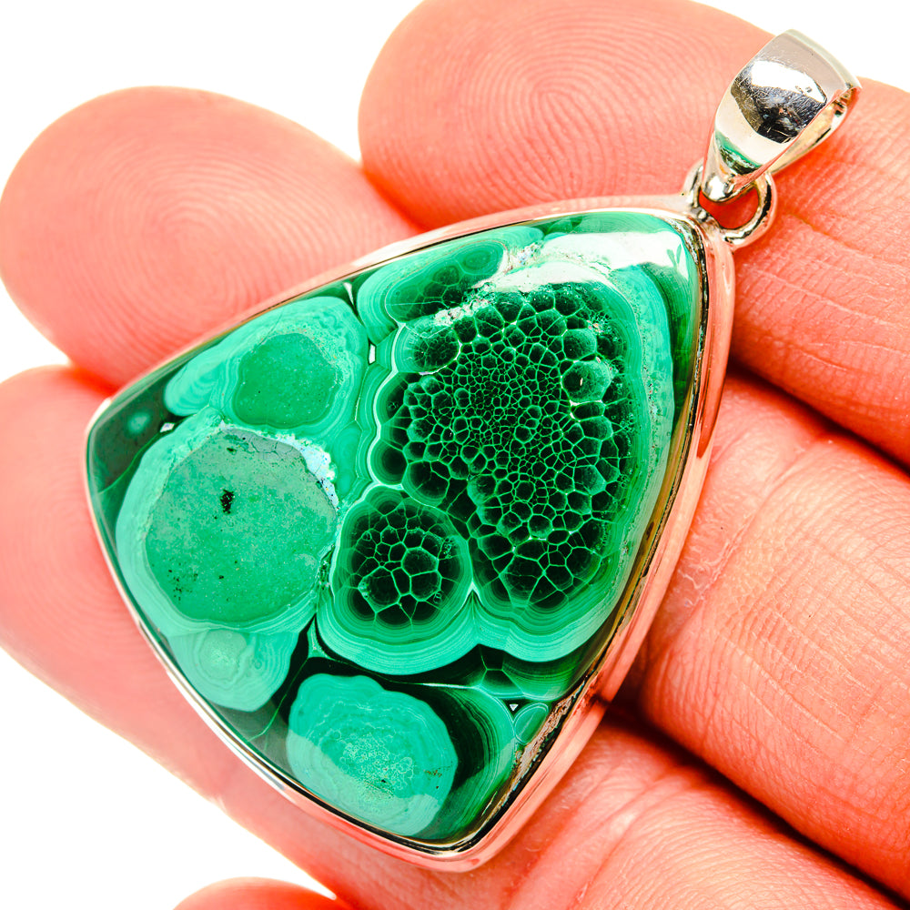 Malachite Pendants handcrafted by Anasilvercos - PD30497