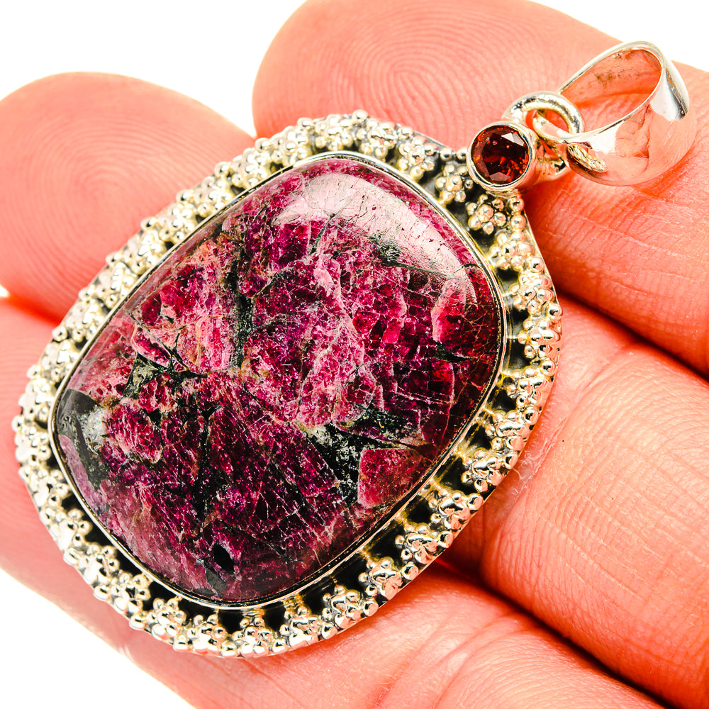 Russian Eudialyte Pendants handcrafted by Anasilvercos - PD30502