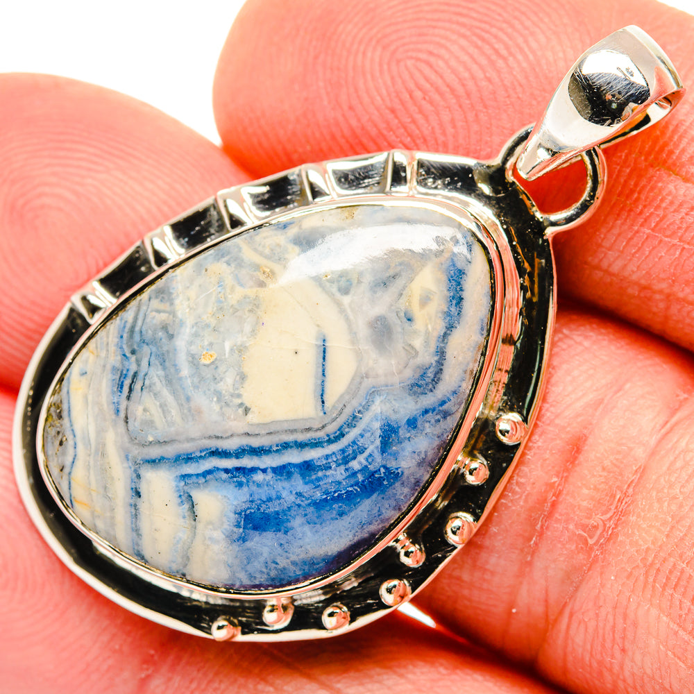 Blue Scheelite Pendants handcrafted by Anasilvercos - PD30509