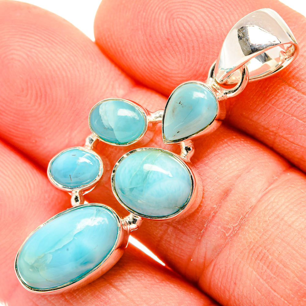 Larimar Pendants handcrafted by Anasilvercos - PD30525