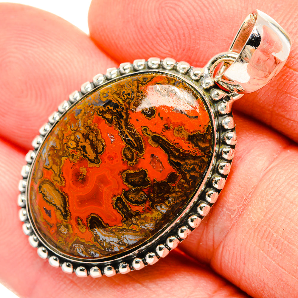 Moroccan Agate Pendants handcrafted by Anasilvercos - PD30526