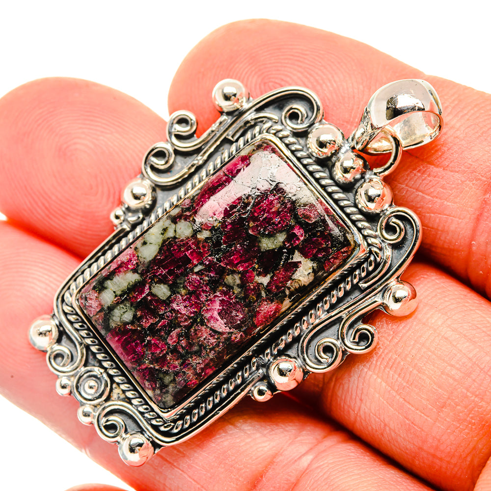 Russian Eudialyte Pendants handcrafted by Anasilvercos - PD30530