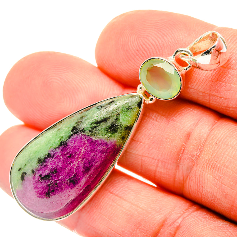 Ruby Zoisite Pendants handcrafted by Anasilvercos - PD30537