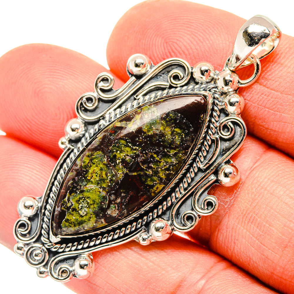 Dragon's Blood Stone Pendants handcrafted by Anasilvercos - PD30538