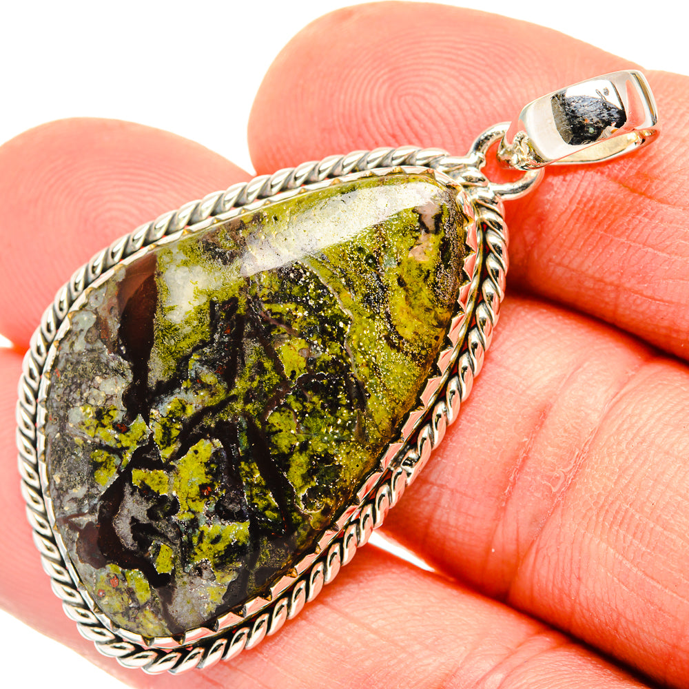 Dragon's Blood Stone Pendants handcrafted by Anasilvercos - PD30544
