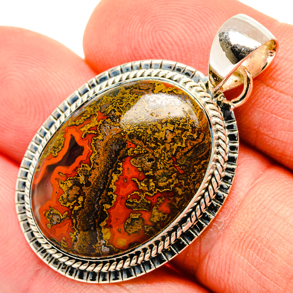 Moroccan Agate Pendants handcrafted by Anasilvercos - PD30545