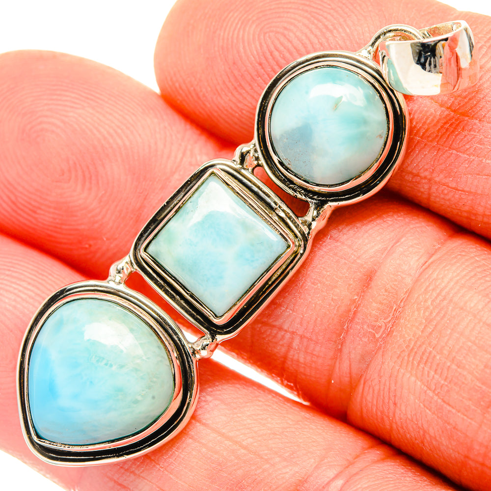 Larimar Pendants handcrafted by Anasilvercos - PD30546