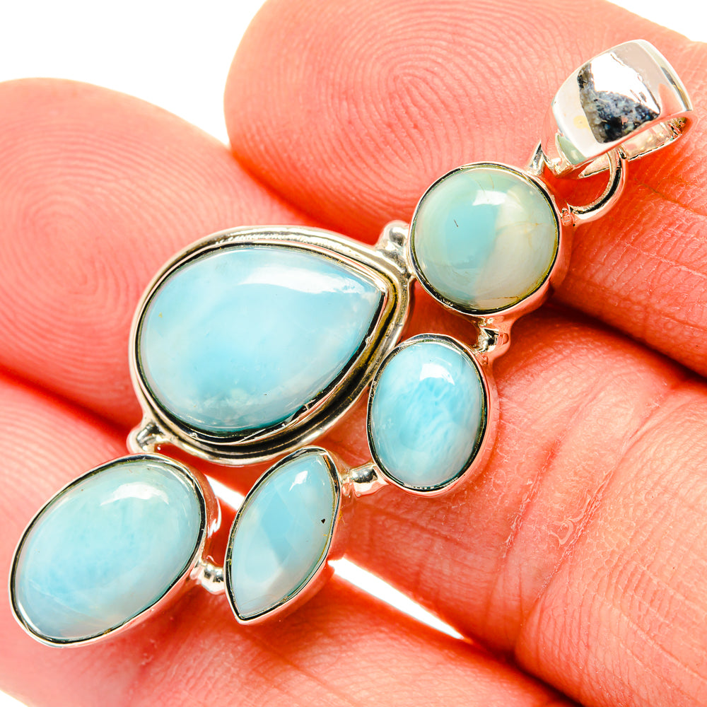 Larimar Pendants handcrafted by Anasilvercos - PD30551